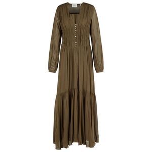 Isabel Marant Etoile Briane' Khaki Viscose Dress Women
